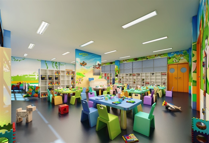 某现代风格幼儿园教室设计3d模型