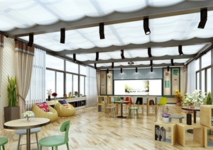 某现代风格详细精致幼儿园教育空间设计3d模型
