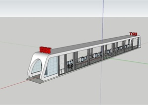 现代风格地铁站设计SU(草图大师)模型