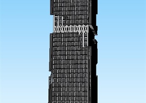 现代超高层集团总部办公楼建筑设计SU(草图大师)模型