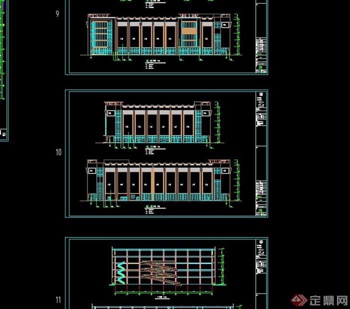 某现代风格商业大厦建筑设计CAD施工图(6)