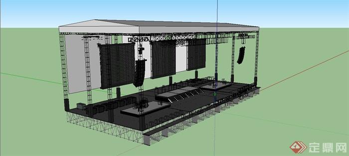 现代钢结构舞台场景设计SU模型(2)