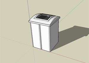 8个不同的垃圾桶设计SU(草图大师)模型