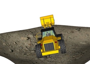 装载挖土机模型设计SU(草图大师)模型
