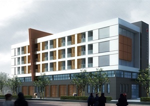 某现代风格高层中医医院建筑设计CAD施工图含JPG方案