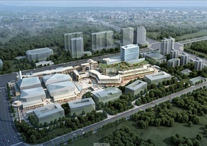 亳州某现代风格卷烟厂片区景观规划设计CAD方案含JPG效果图