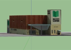 斯洛文尼亚文化馆建筑设计SU(草图大师)模型