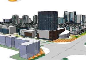 某综合住宅小区建筑规划设计SU(草图大师)模型