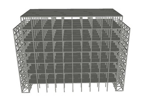 办公楼建筑钢构架设计SU(草图大师)模型