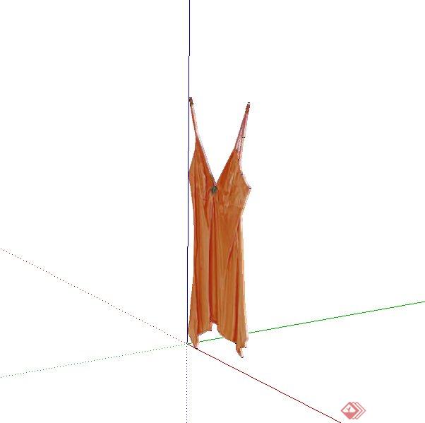 性感吊带设计SU贴图模型(2)