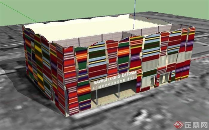 爱沙尼亚馆展馆建筑su模型(2)
