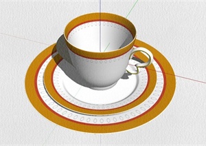 咖啡餐具设计SU(草图大师)模型