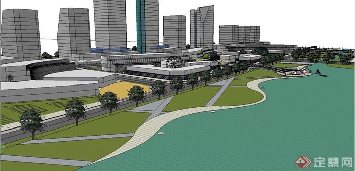淮南市山南新区商务区景观规划设计JPG方案含SU模型以及设计说明(34)