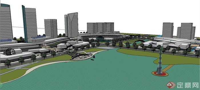 淮南市山南新区商务区景观规划设计JPG方案含SU模型以及设计说明(35)