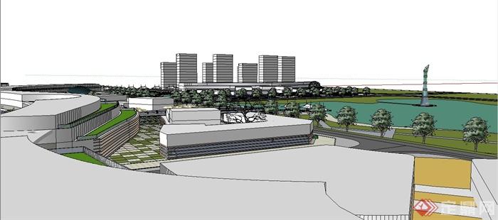 淮南市山南新区商务区景观规划设计JPG方案含SU模型以及设计说明(36)