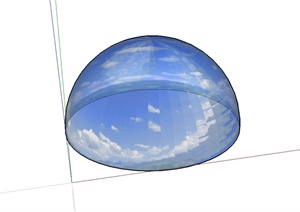 某半球体天空设计SU(草图大师)模型
