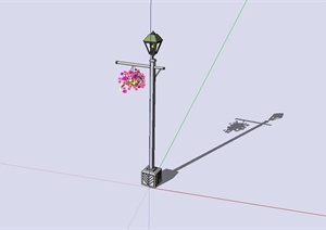 某现代风格室外景观路灯设计SU(草图大师)模型