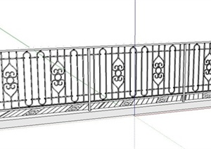 欧式铁艺栏杆设计SU(草图大师)模型