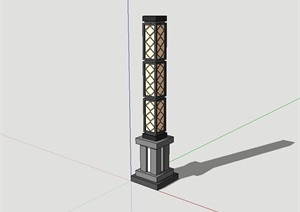 现代风格景观路灯柱设计SU(草图大师)模型