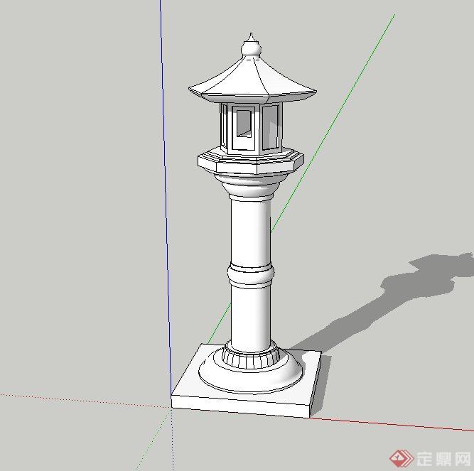 日式景观灯设计SU模型(1)