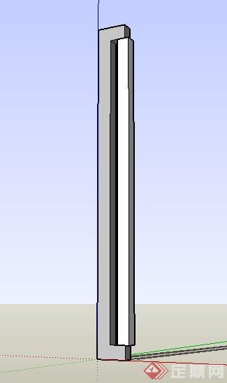 简洁灯柱设计su模型(1)