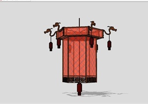 古典中式风格吊灯设计SU(草图大师)模型