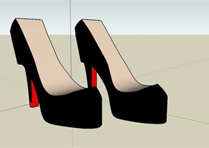 高跟鞋设计SU(草图大师)模型
