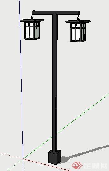 某简约景观灯设计su模型(1)