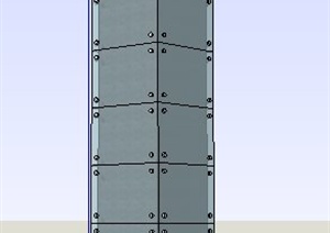 长方体灯柱设计SU(草图大师)模型