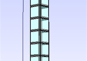 简约室外路灯灯柱SU(草图大师)模型