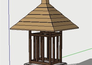 东南亚风格庭院灯景灯SU(草图大师)模型