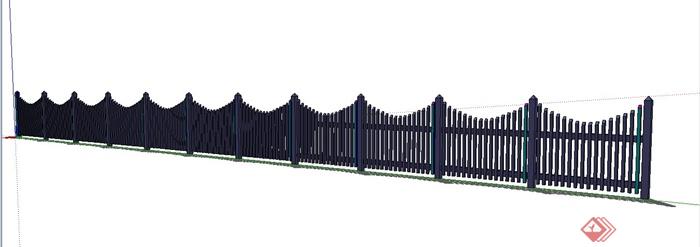 围栏栅栏设计su模型(2)