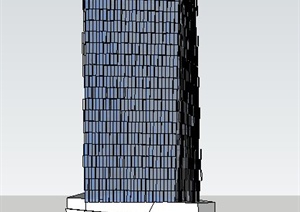 简约金融中心写字楼建筑SU(草图大师)模型