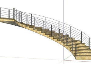 现代风格楼梯设计合集SU(草图大师)模型