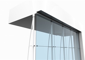 现代风格吊挂式玻璃幕墙设计SU(草图大师)模型