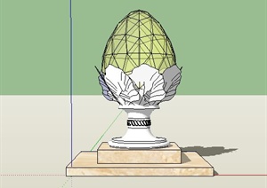 花骨朵状景灯设计Su模型