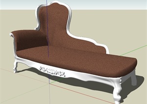 欧式精致贵妃椅沙发SU(草图大师)模型