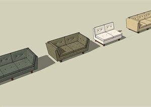 多个日式沙发设计SU(草图大师)模型