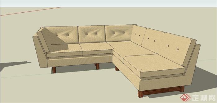 多个日式沙发设计SU模型(5)