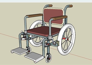 轮椅车设计SU(草图大师)模型