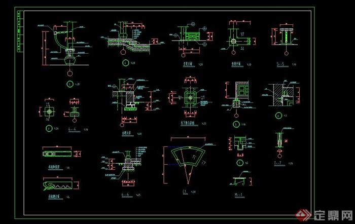 长廊设计CAD施工图(3)