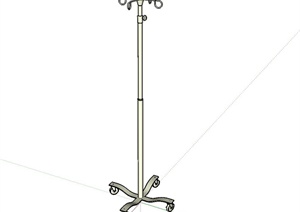 医疗吊针挂架设计SU(草图大师)模型