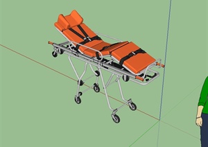 某医院病人运输床设计SU(草图大师)模型