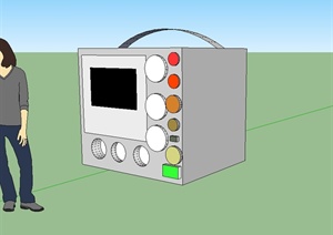 方形医疗电器设备设计SU(草图大师)模型