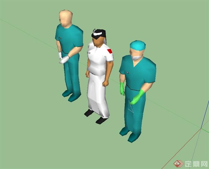 简单的医护人员设计su模型(2)