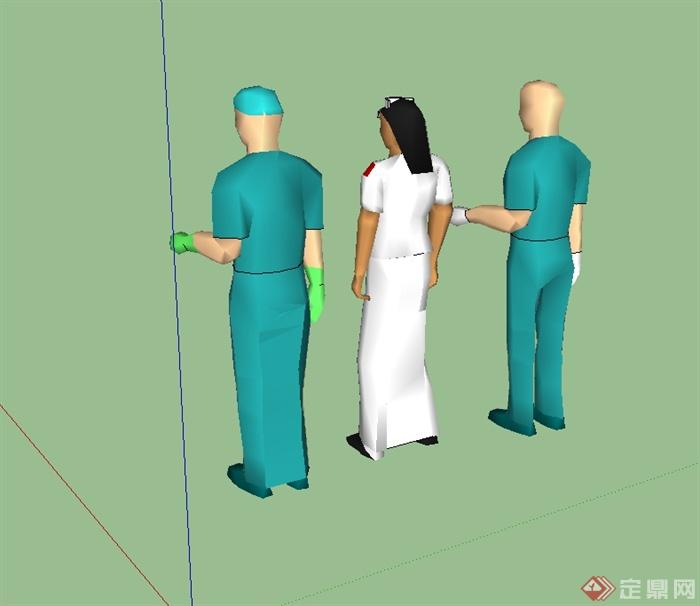 简单的医护人员设计su模型(3)