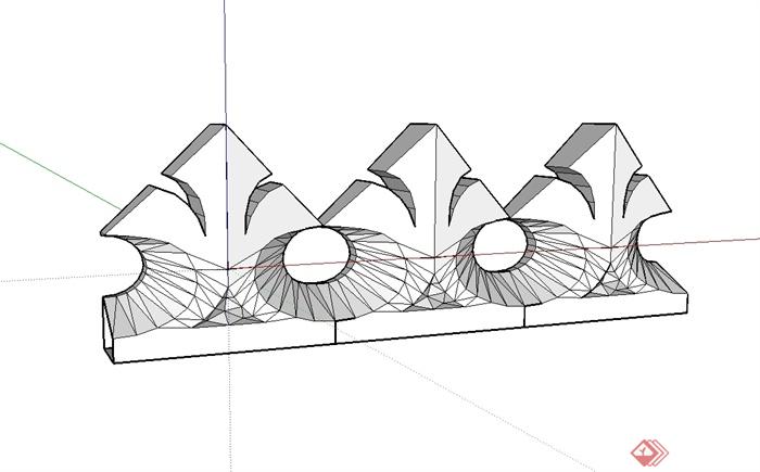 五种欧式建筑组件设计su模型(2)