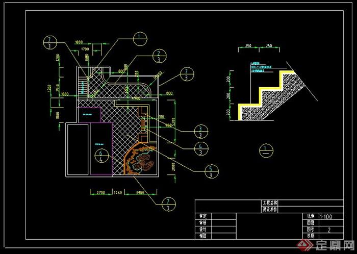 园林景观座椅设计CAD施工图(4)