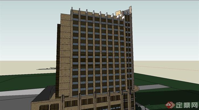 某新古典风格商业酒店建筑设计SU模型(5)