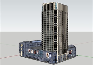 某现代风格商业住宅综合体设计SU(草图大师)模型